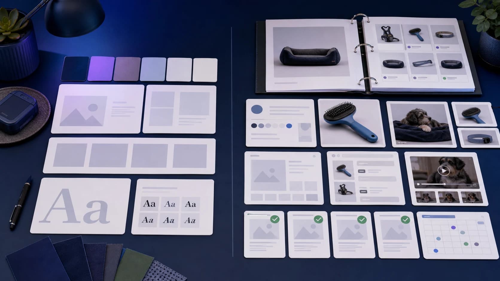 Comparison of design tool workflow and product-aware ecommerce content workflow.