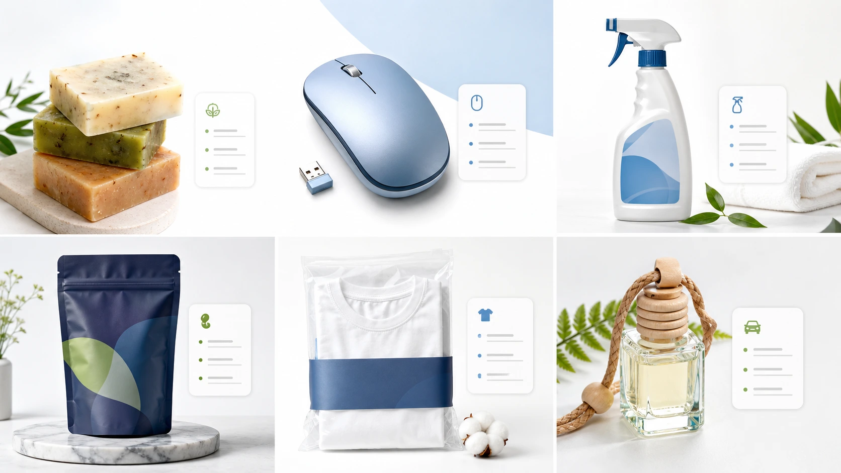 Amazon Item Highlights examples across beauty, electronics, home, food, apparel, and car accessory categories.