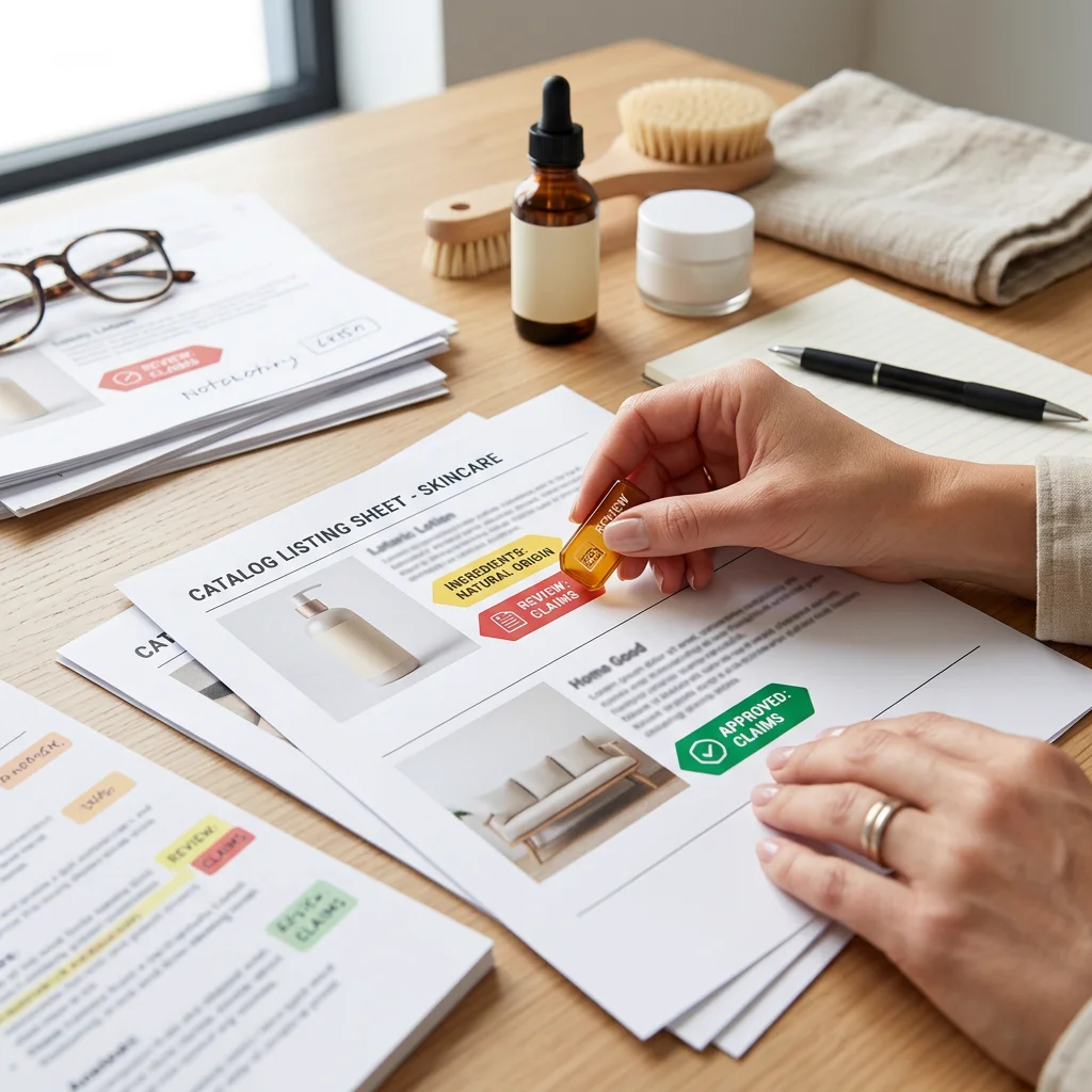 Marketplace title claim review workflow before Amazon compliance update.