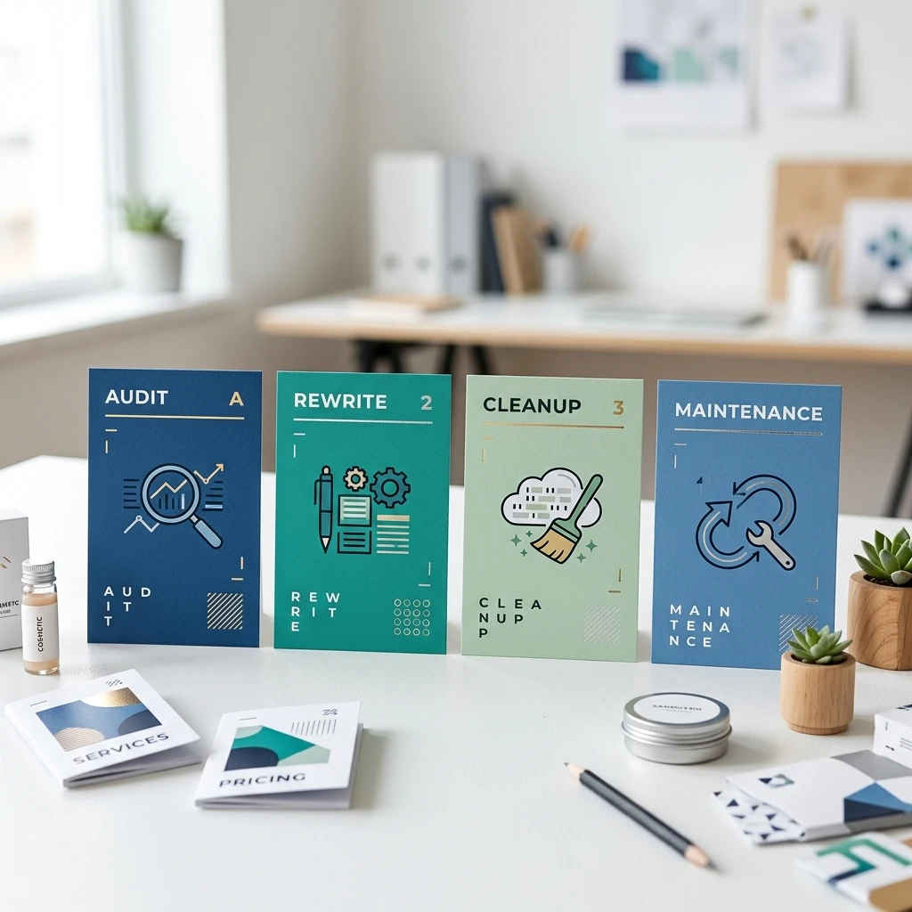 Agency service packages for Amazon title compliance and catalog cleanup.