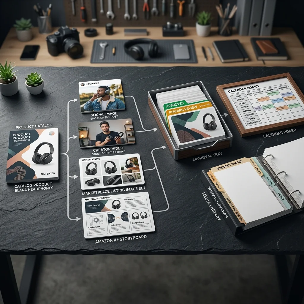 Review-ready AI product content workflow for ecommerce teams.