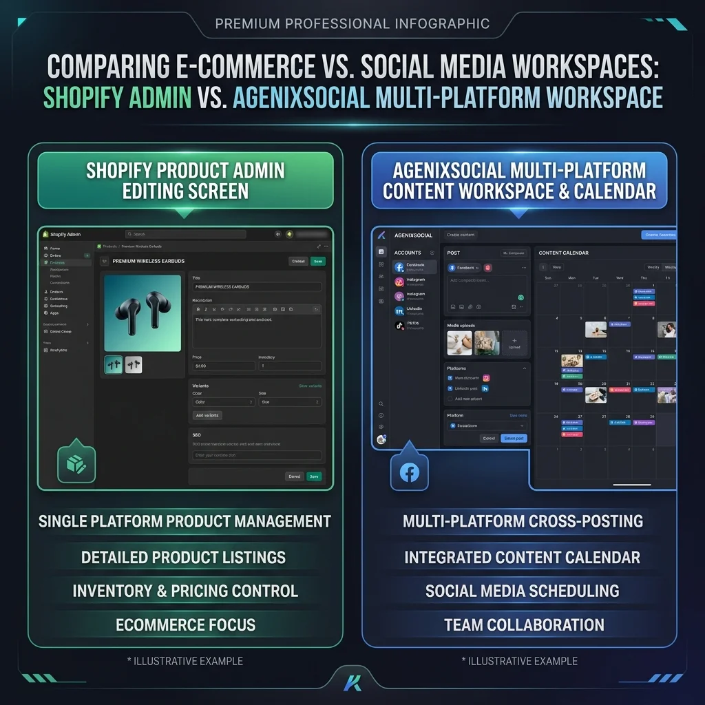 Shopify admin panel limitations compared to integrated marketing workspace